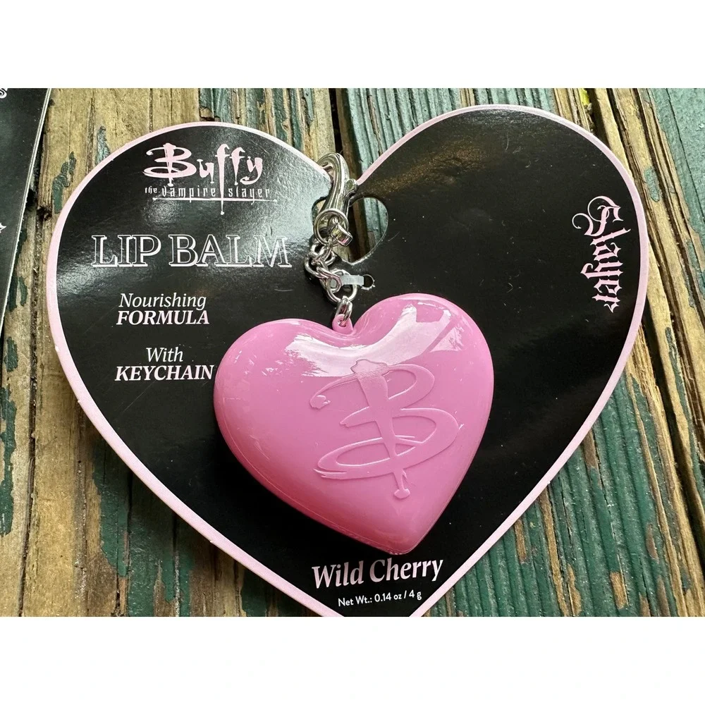 Buffy the Vampire Slayer Lip Gloss & Lip Balm Keychain Set Wild Cherry Scented